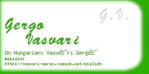 gergo vasvari business card